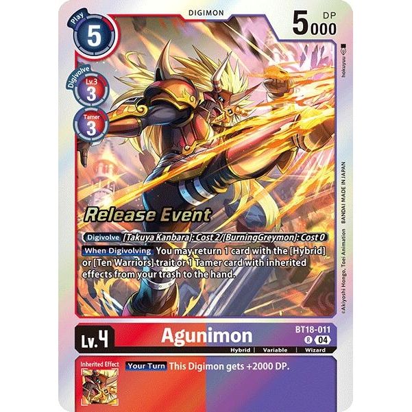 Image for Agunimon (BT18-011 R) (BT18-19_PR) - Digimon Card Game