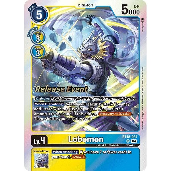 Image for Lobomon (BT18-037 R) (BT18-19_PR) - Digimon Card Game