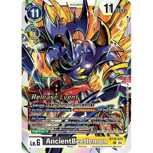 Image for AncientBeetlemon (BT18-072 R) (BT18-19_PR) - Digimon Card Game
