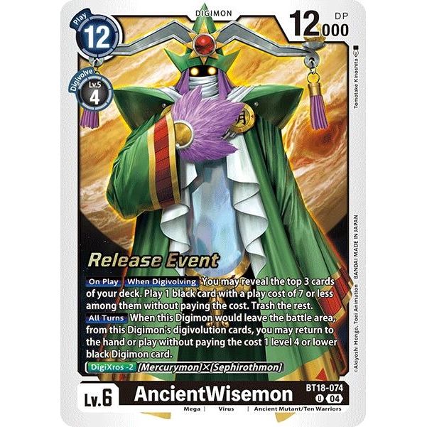 Image for AncientWisemon (BT18-074 U) (BT18-19_PR) - Digimon Card Game