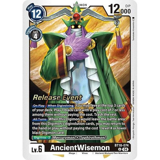 Image for AncientWisemon (BT18-074 U) (BT18-19_PR) - Digimon Card Game