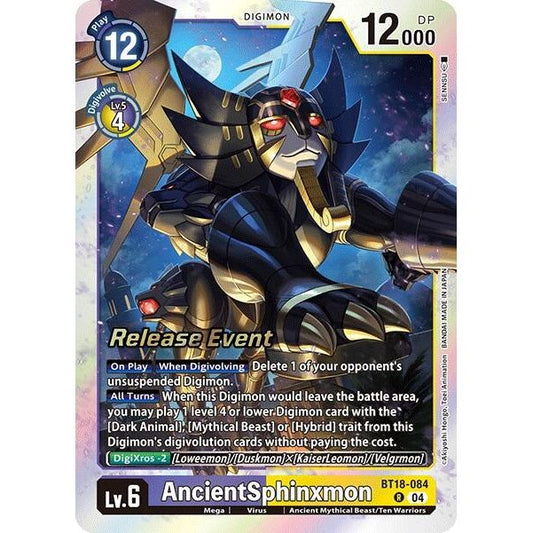 Image for AncientSphinxmon (BT18-084 R) (BT18-19_PR) - Digimon Card Game