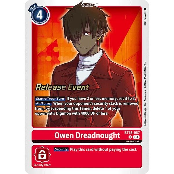 Image for Owen Dreadnought (BT18-087 U) (BT18-19_PR) - Digimon Card Game