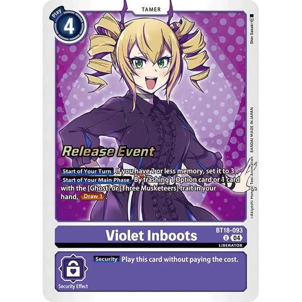 Image for Violet Inboots - BT18-093 (BT18-093 U) (BT18-19_PR) - Digimon Card Game