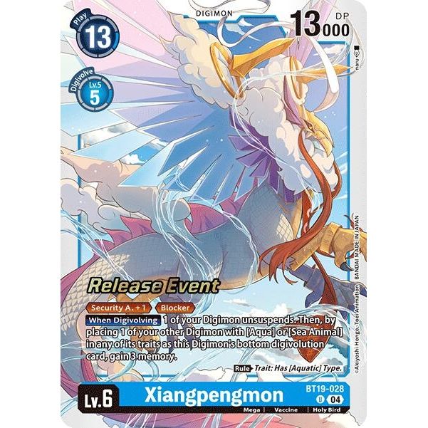 Image for Xiangpengmon (BT19-028 U) (BT18-19_PR) - Digimon Card Game