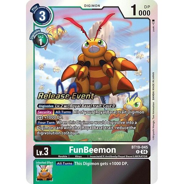 Image for FunBeemon - BT19-045 (BT19-045 R) (BT18-19_PR) - Digimon Card Game