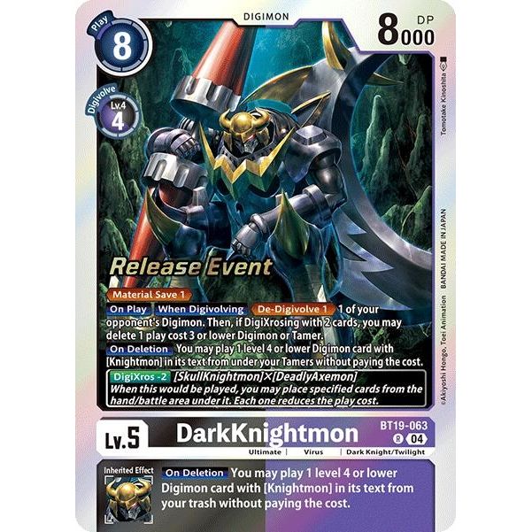 Image for DarkKnightmon (BT19-063 R) (BT18-19_PR) - Digimon Card Game