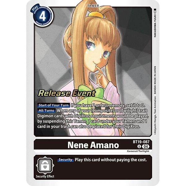 Image for Nene Amano (BT19-087 U) (BT18-19_PR) - Digimon Card Game