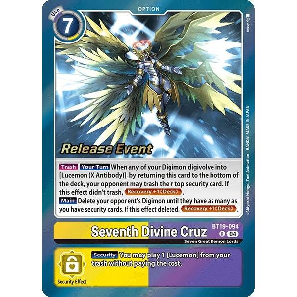 Image for Seventh Divine Cruz (BT19-094 R) (BT18-19_PR) - Digimon Card Game