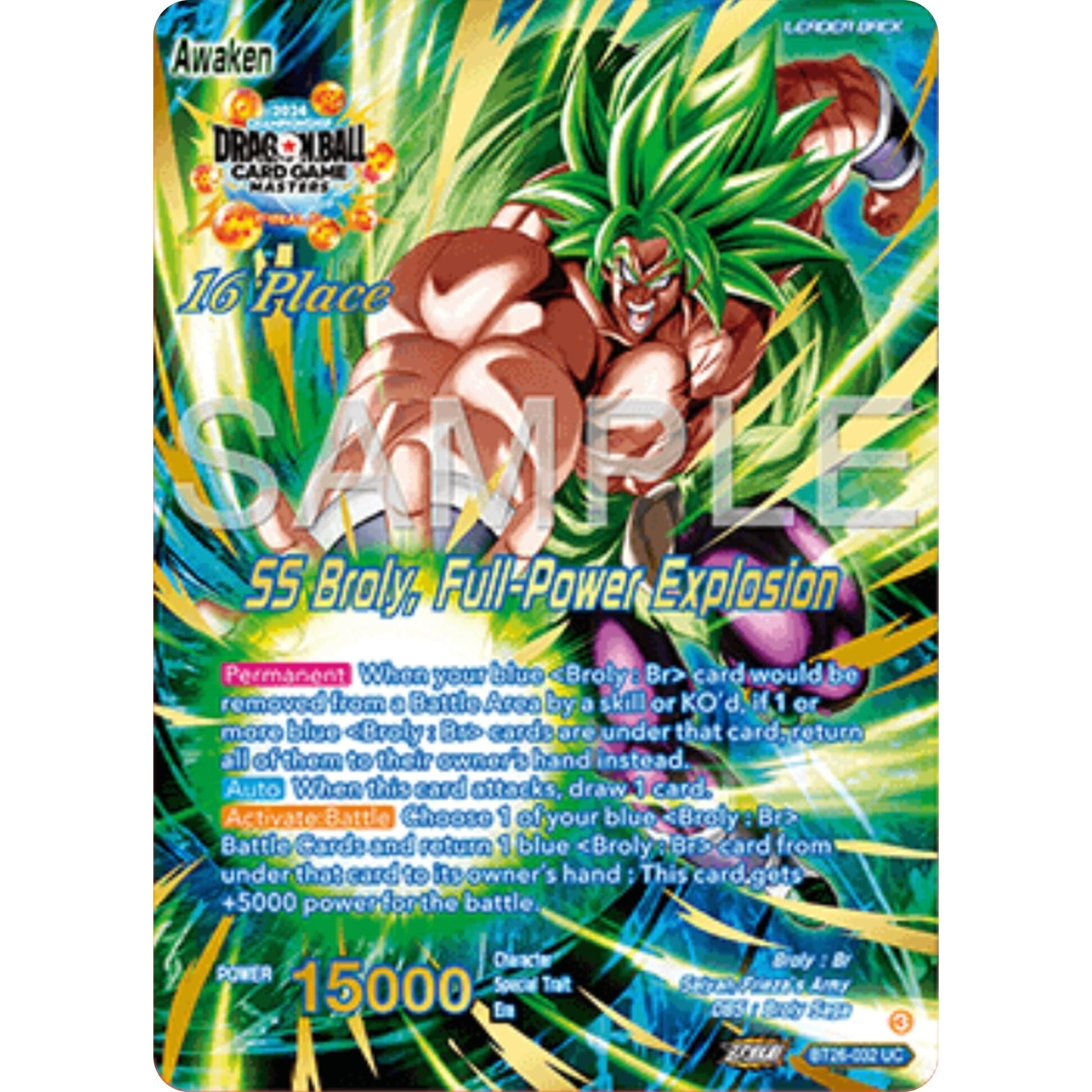 Image for Broly // SS Broly, Full-Power Explosion (Top 16) (BT26-032) (TPR) - Dragon Ball Super: Masters