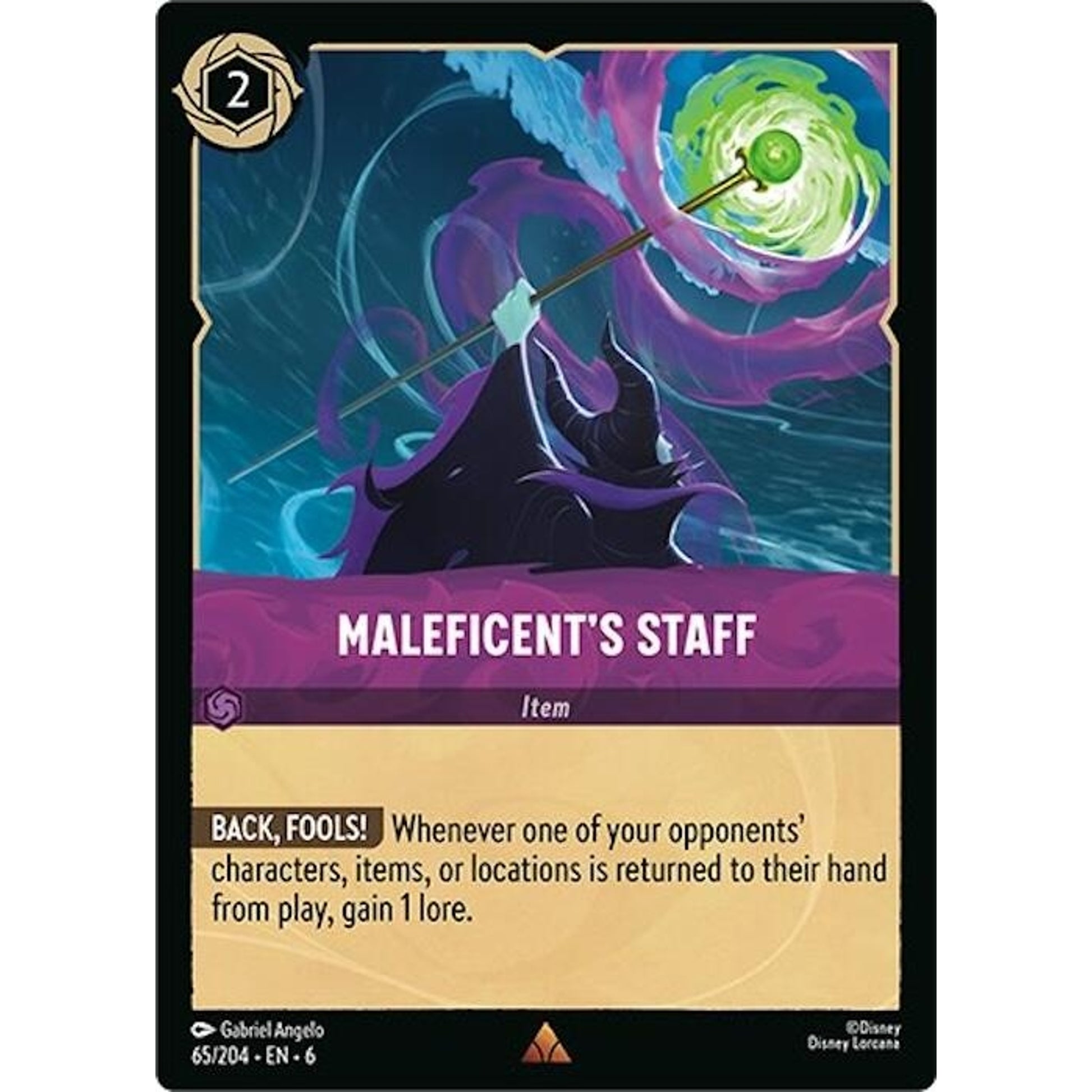 Image for Maleficent's Staff (65/204) (6) - Disney Lorcana
