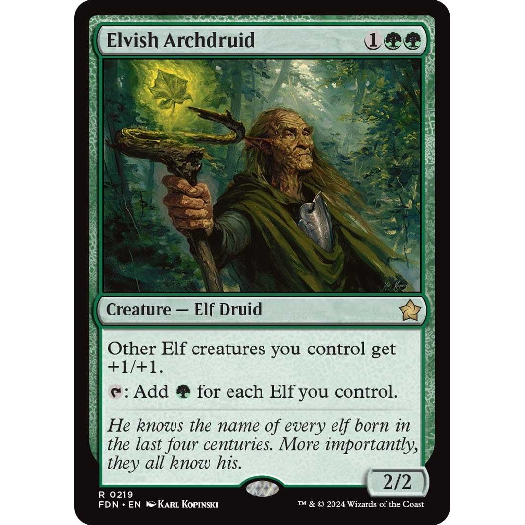 Image for Elvish Archdruid (219) (FDN) - Magic: The Gathering