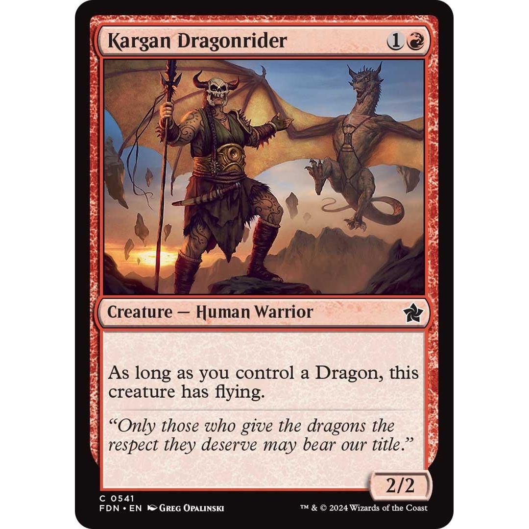 Image for Kargan Dragonrider (541) (FDN) - Magic: The Gathering