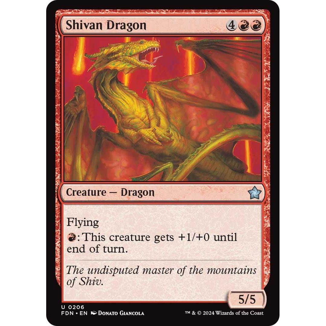 Image for Shivan Dragon (206) (FDN) - Magic: The Gathering