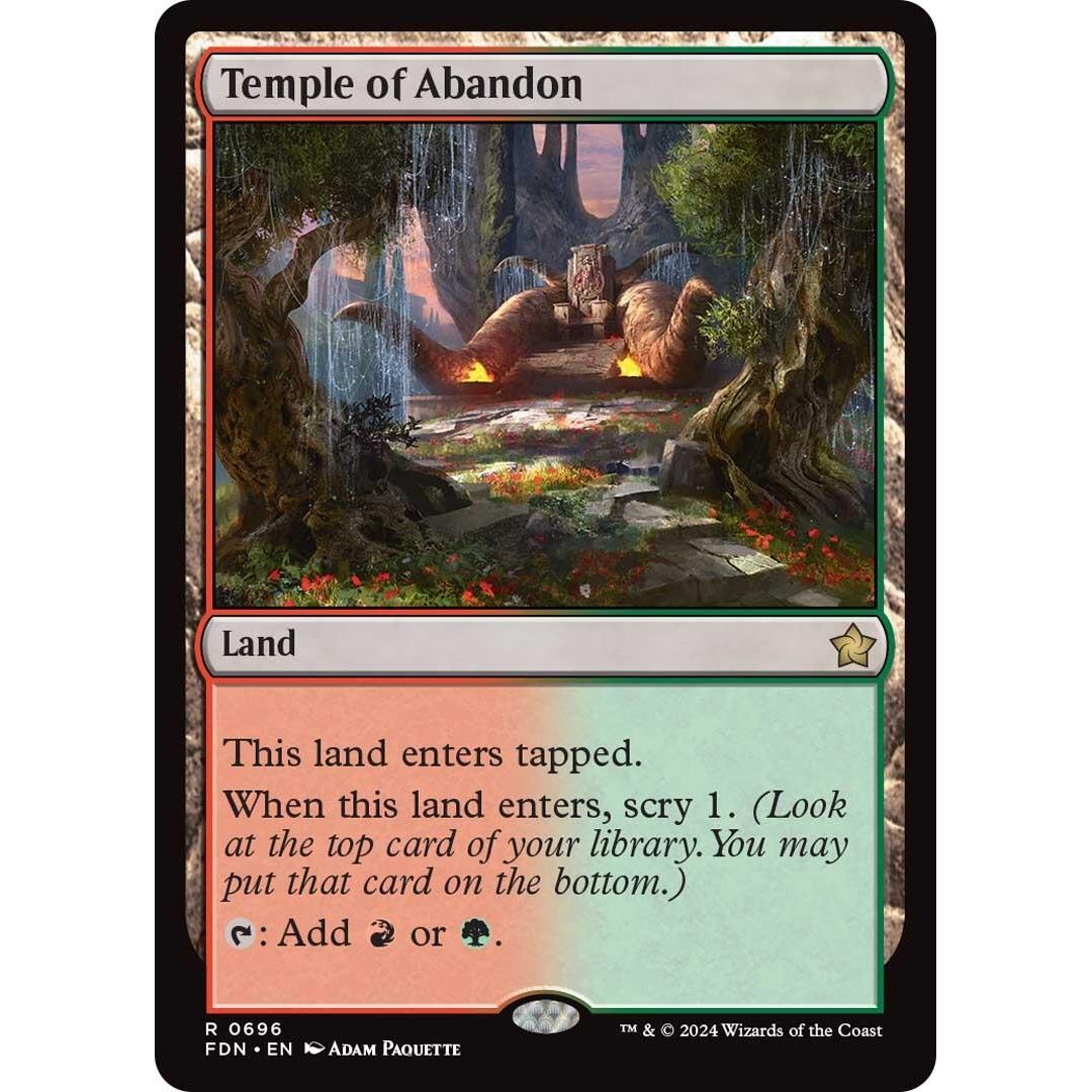 Image for Temple of Abandon (696) (FDN) - Magic: The Gathering