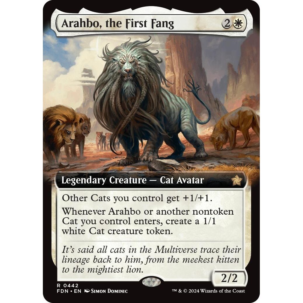 Image for Arahbo, the First Fang (Extended Art) (442) (FDN) - Magic: The Gathering