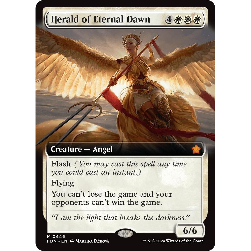 Image for Herald of Eternal Dawn (Extended Art) (446) (FDN) - Magic: The Gathering