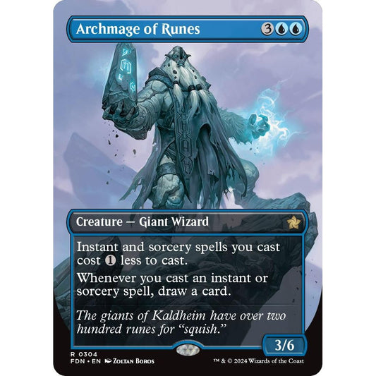 Image for Archmage of Runes (Borderless) (304) (FDN) - Magic: The Gathering
