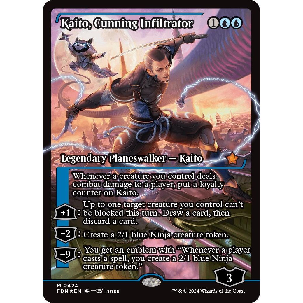 Image for Kaito, Cunning Infiltrator (Showcase) (424) (FDN) - Magic: The Gathering