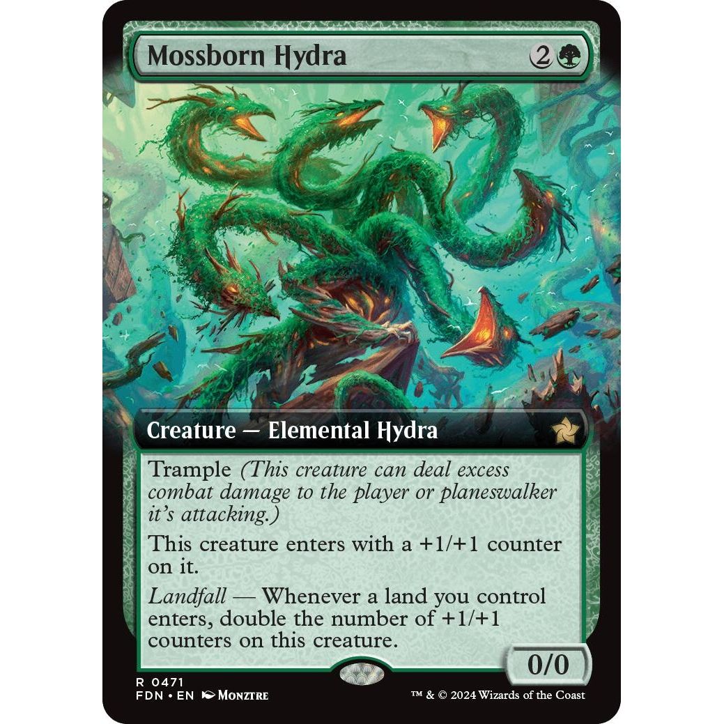 Image for Mossborn Hydra (Extended Art) (471) (FDN) - Magic: The Gathering
