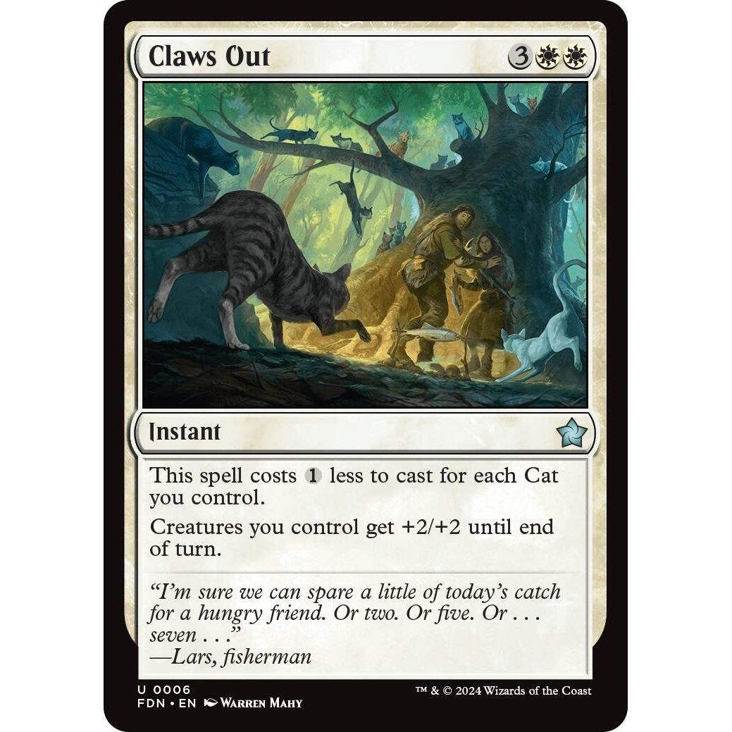 Image for Claws Out (6) (FDN) - Magic: The Gathering