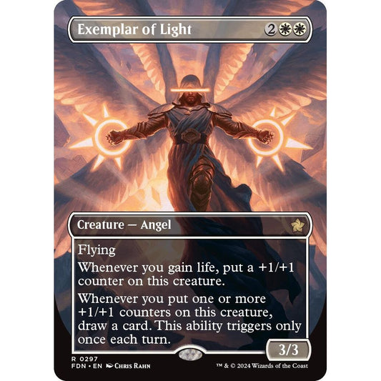 Image for Exemplar of Light (Borderless) (297) (FDN) - Magic: The Gathering
