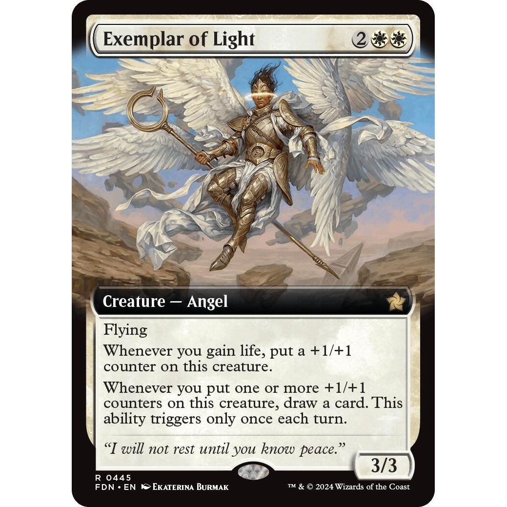Image for Exemplar of Light (Extended Art) (445) (FDN) - Magic: The Gathering