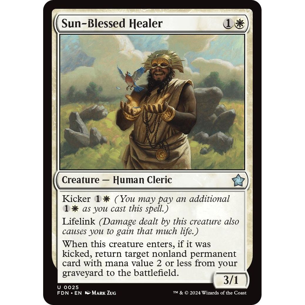 Image for Sun-Blessed Healer (25) (FDN) - Magic: The Gathering
