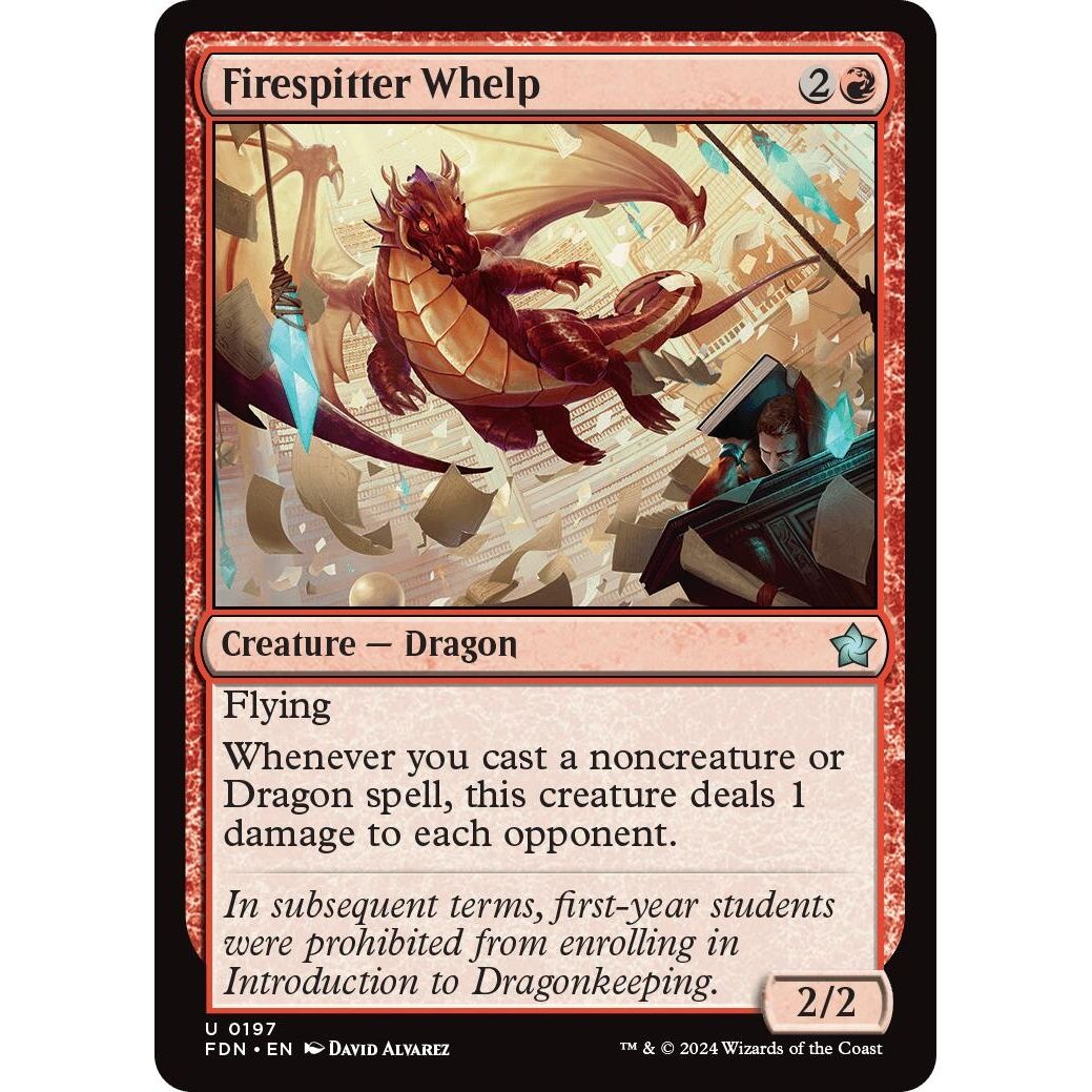 Image for Firespitter Whelp (197) (FDN) - Magic: The Gathering
