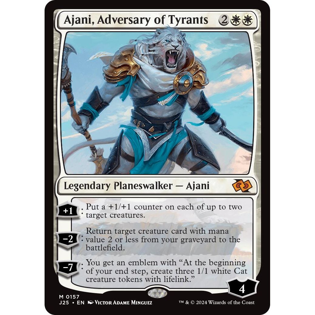 Image for Ajani, Adversary of Tyrants (157) (J25) - Magic: The Gathering