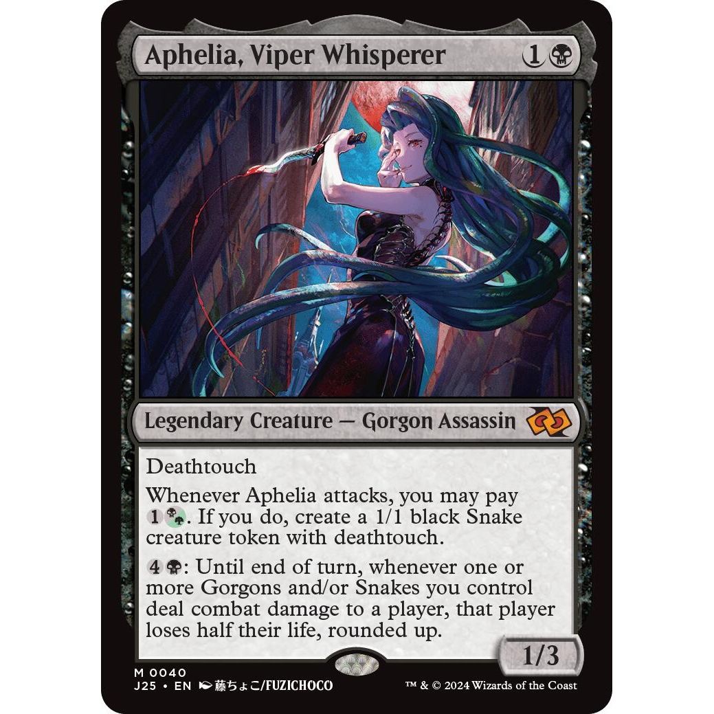 Image for Aphelia, Viper Whisperer (Anime) (40) (J25) - Magic: The Gathering
