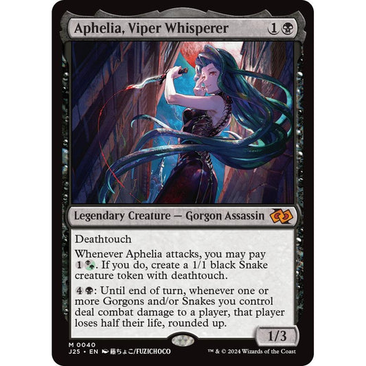 Image for Aphelia, Viper Whisperer (Anime) (40) (J25) - Magic: The Gathering