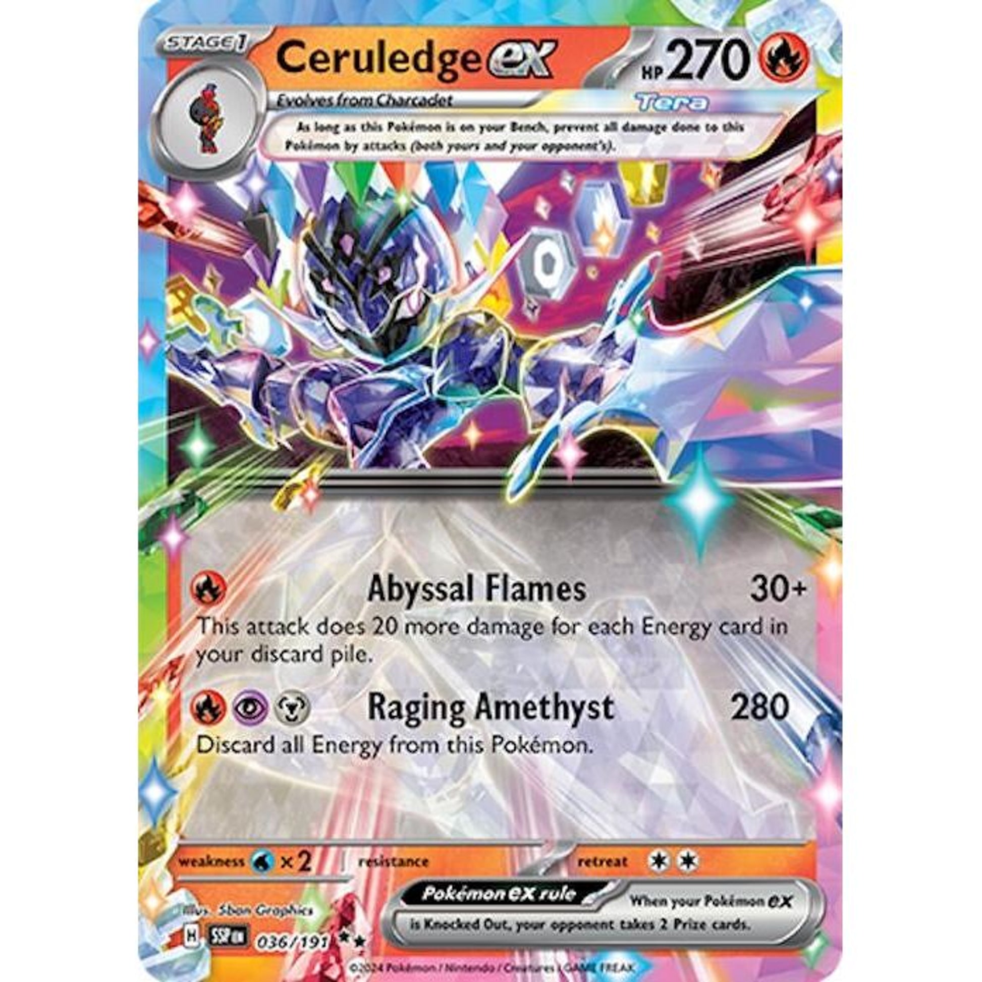 Image for Ceruledge ex (036/191) (SSP) - Pokemon