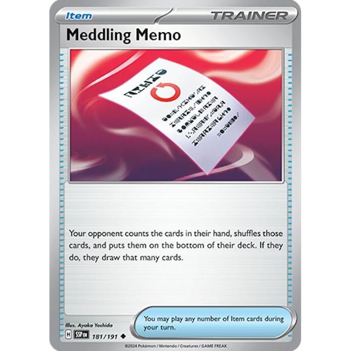 Image for Meddling Memo (181/191) (SSP) - Pokemon