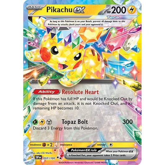 Image for Pikachu ex (057/191) (SSP) - Pokemon