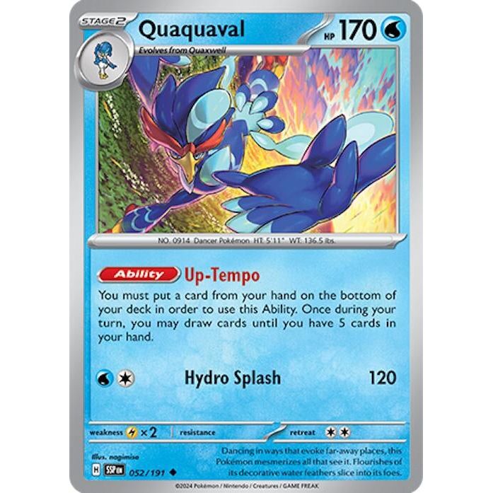 Image for Quaquaval (052/191) (SSP) - Pokemon