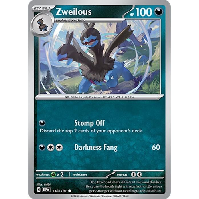Image for Zweilous (118/191) (SSP) - Pokemon