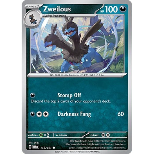 Image for Zweilous (118/191) (SSP) - Pokemon