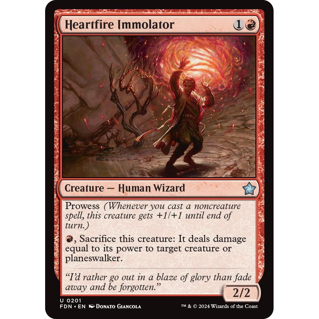 Image for Heartfire Immolator (201) (FDN) - Magic: The Gathering