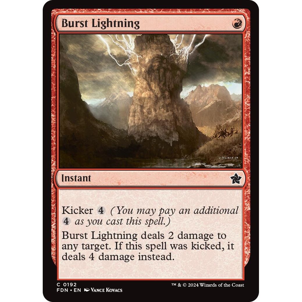 Image for Burst Lightning (192) (FDN) - Magic: The Gathering