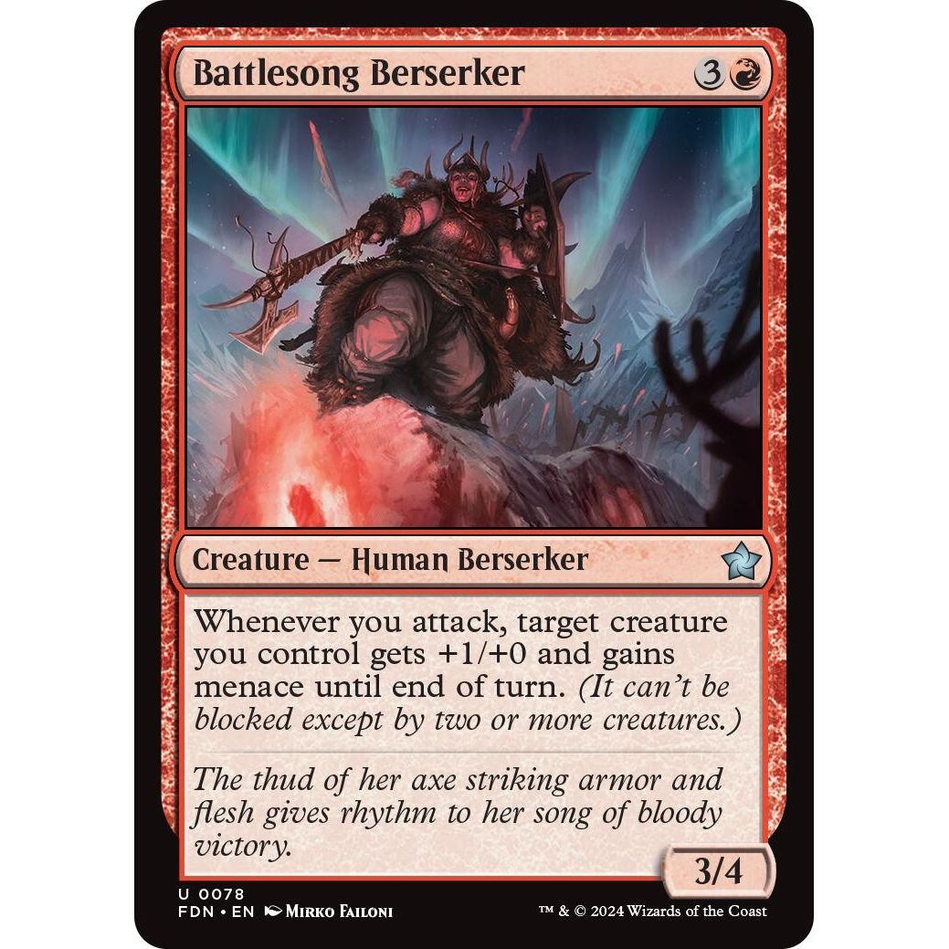 Image for Battlesong Berserker (78) (FDN) - Magic: The Gathering