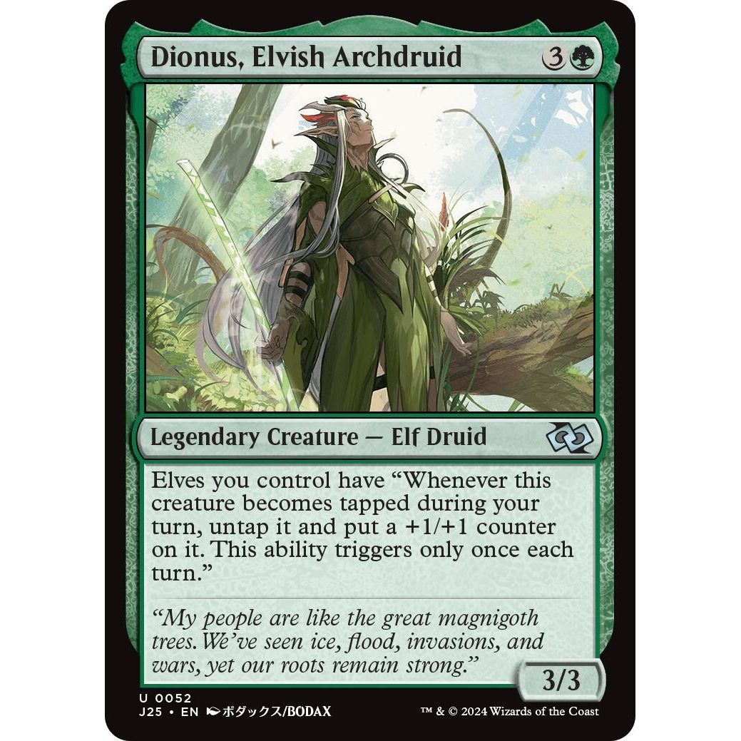 Image for Dionus, Elvish Archdruid (Anime) (52) (J25) - Magic: The Gathering
