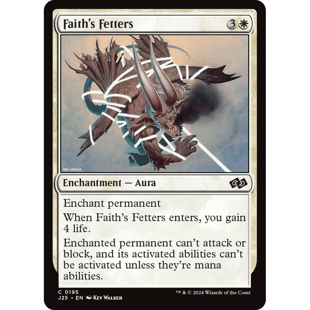 Image for Faith's Fetters (195) (J25) - Magic: The Gathering
