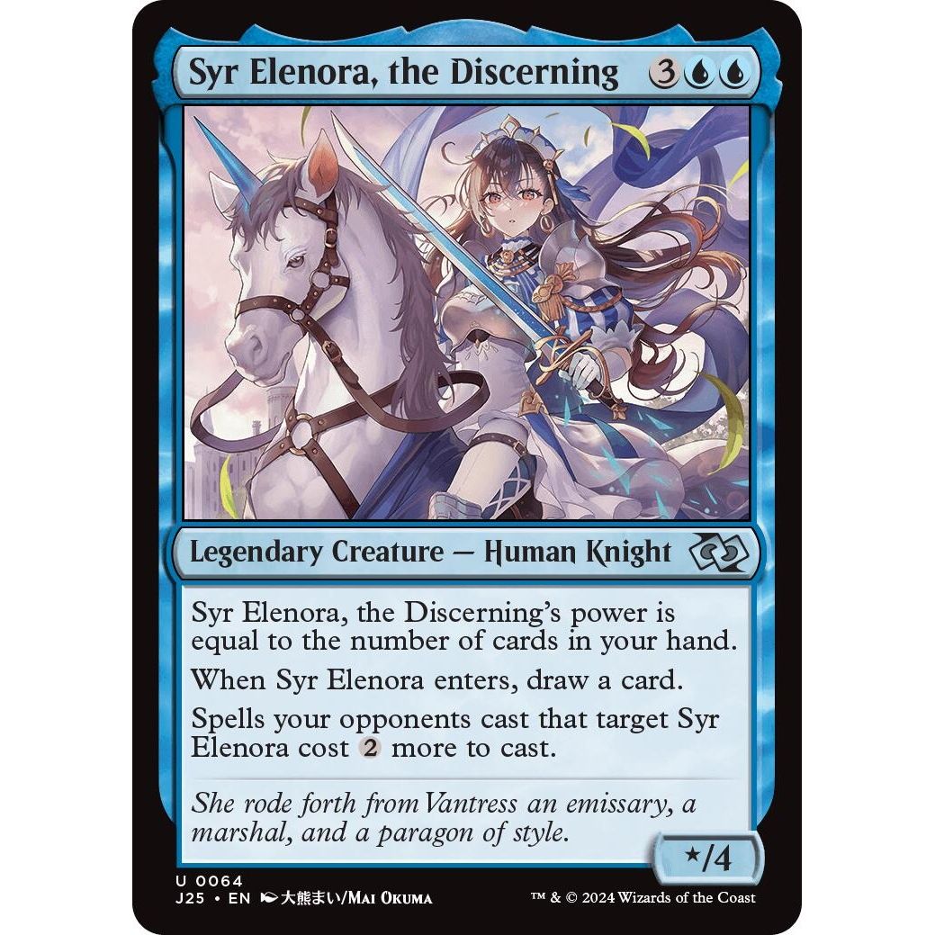 Image for Syr Elenora, the Discerning (Anime) (64) (J25) - Magic: The Gathering