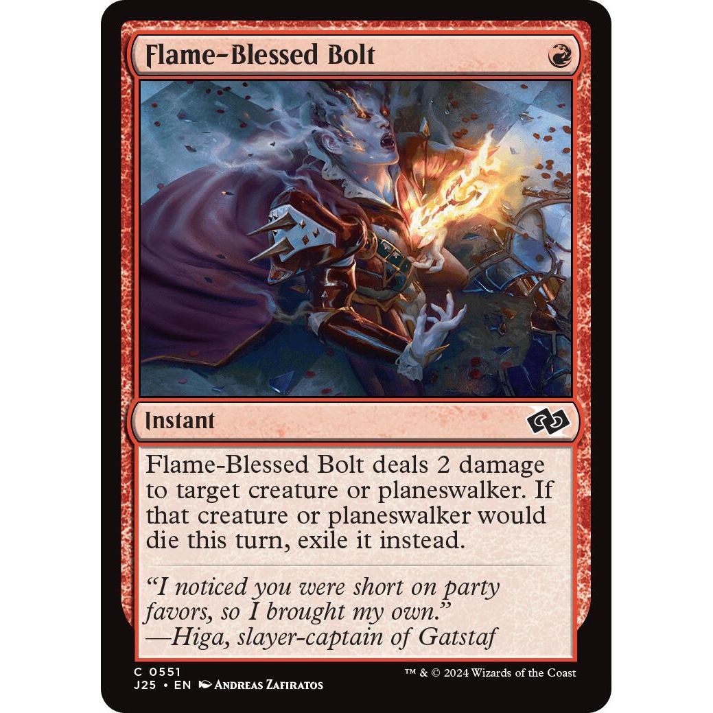 Image for Flame-Blessed Bolt (551) (J25) - Magic: The Gathering