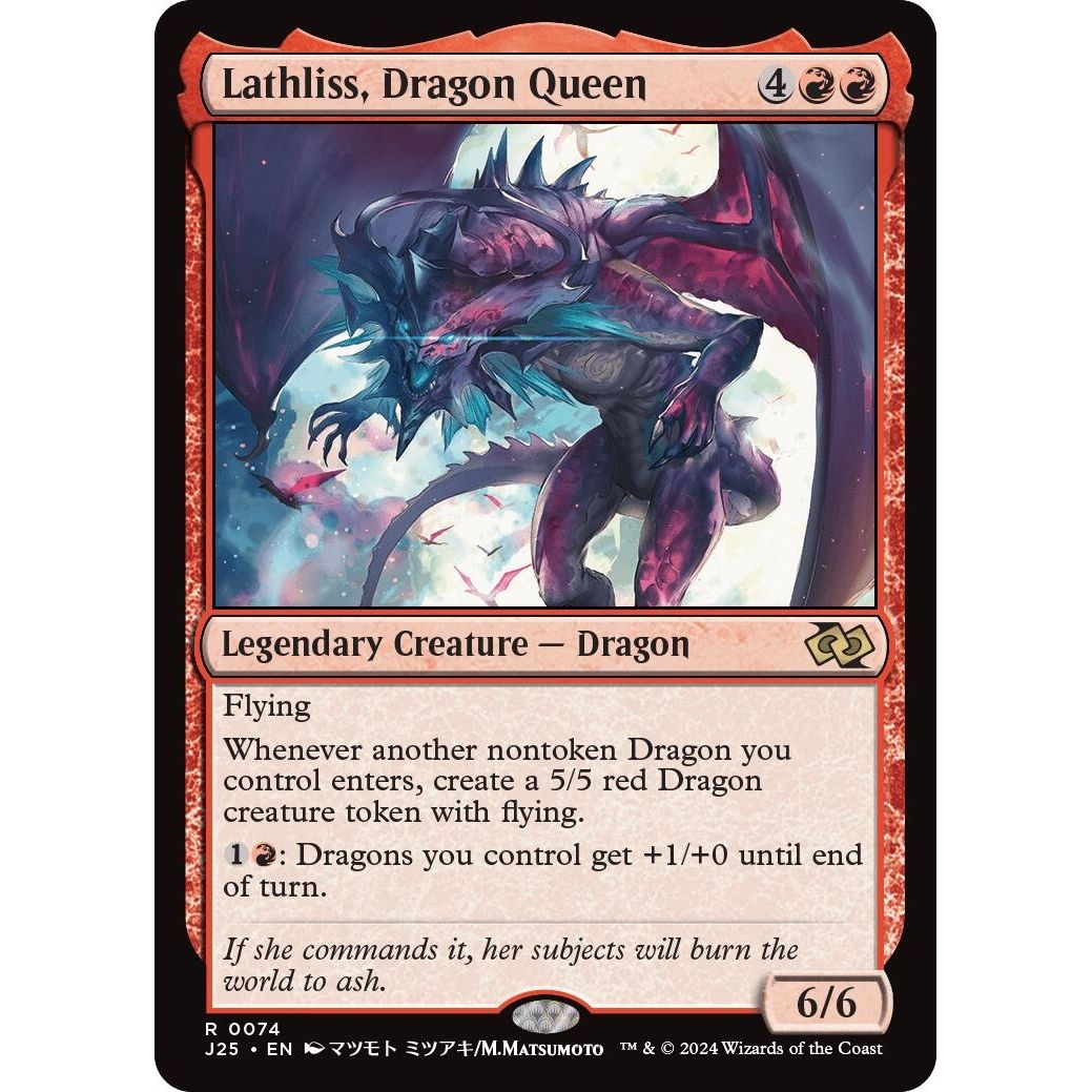 Image for Lathliss, Dragon Queen (Anime) (74) (J25) - Magic: The Gathering