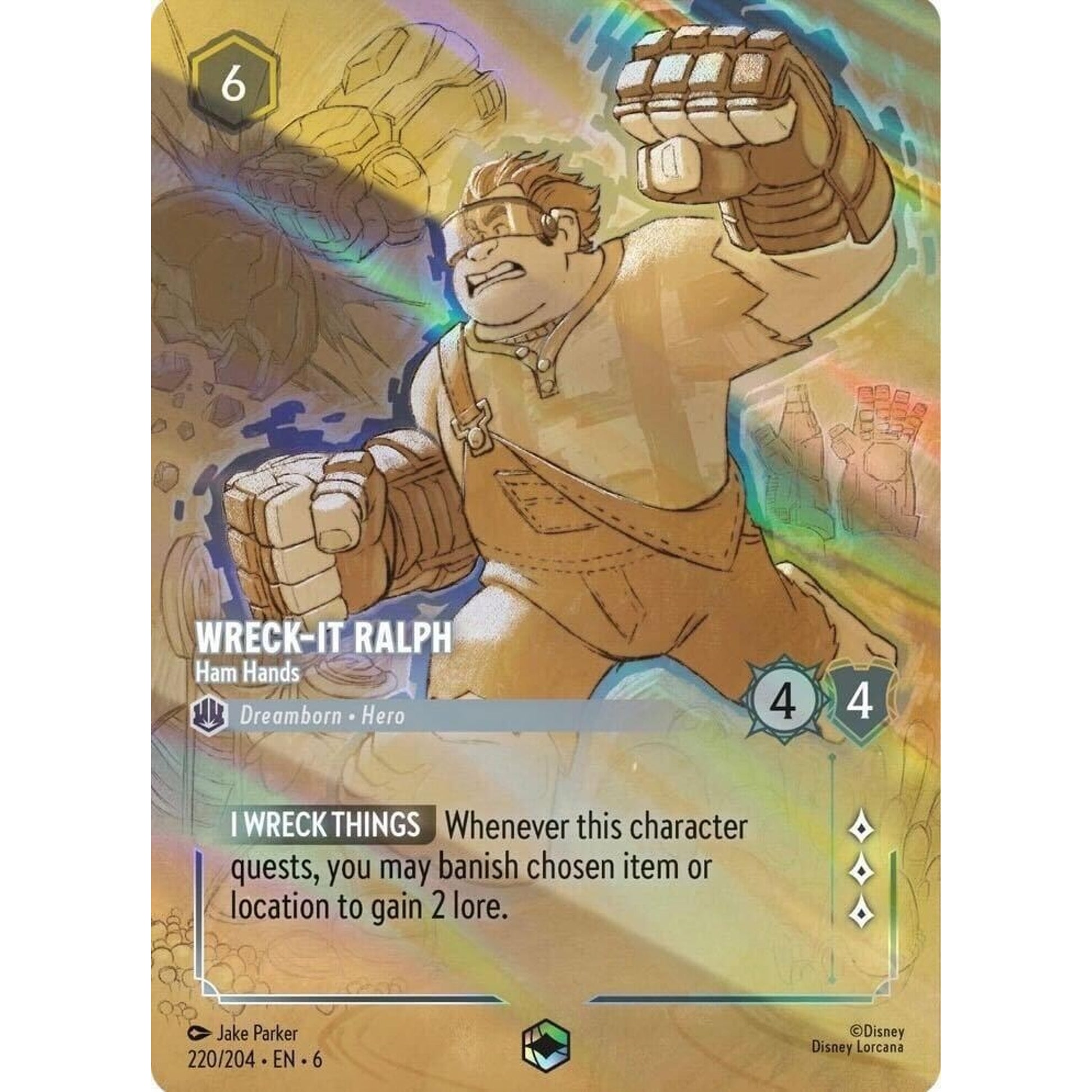 Image for Wreck-It Ralph - Ham Hands (Enchanted) (220/204) (6) - Disney Lorcana