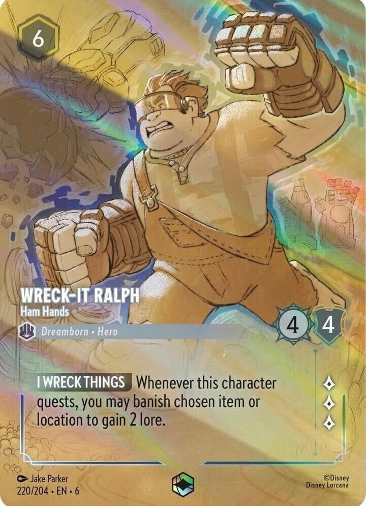 Image for Wreck-It Ralph - Ham Hands (Enchanted) (220/204) (6) - Disney Lorcana