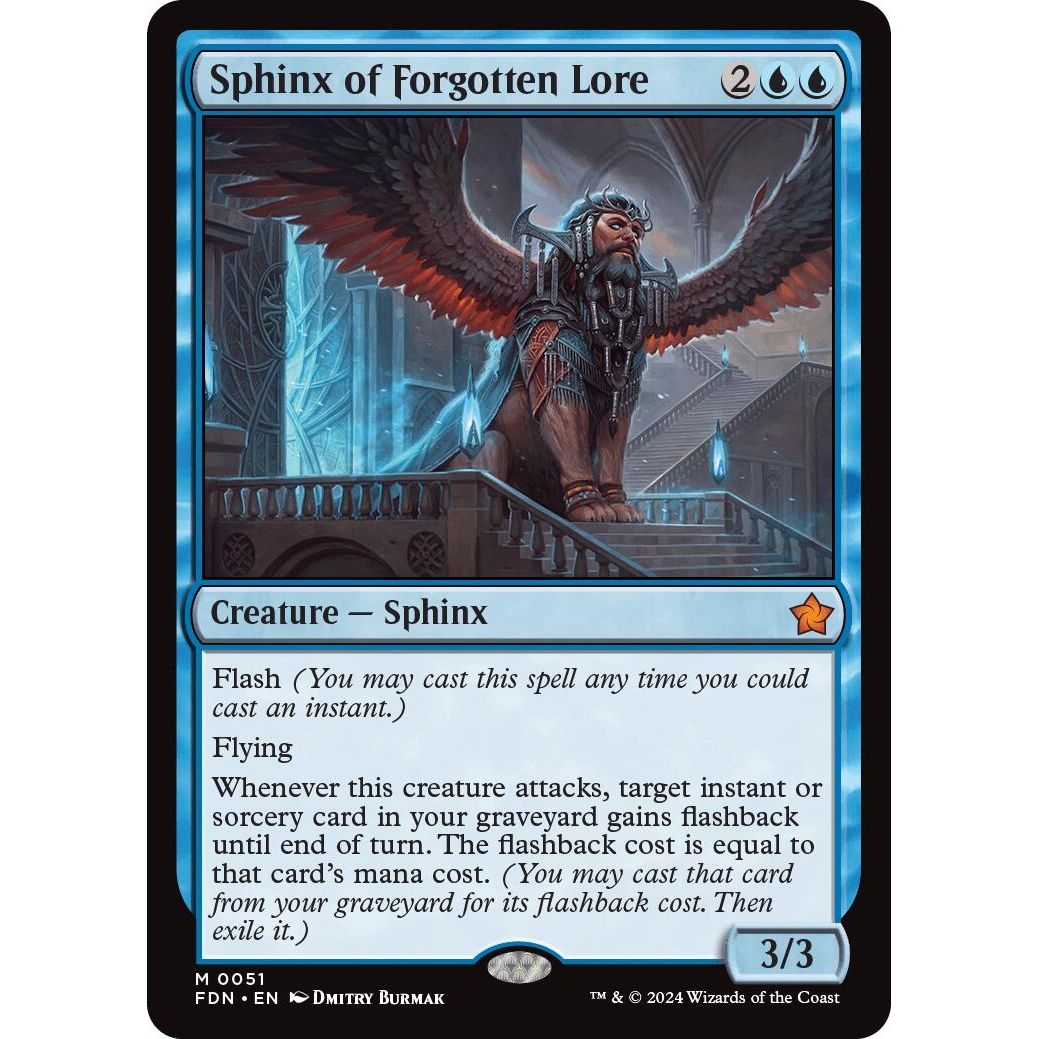 Image for Sphinx of Forgotten Lore (51) (FDN) - Magic: The Gathering
