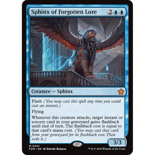 Image for Sphinx of Forgotten Lore (51) (FDN) - Magic: The Gathering